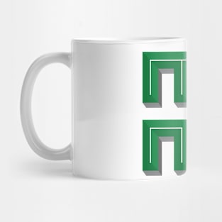 Super 3D MINI text in green Mug